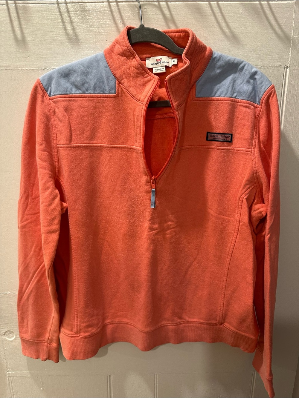 Vineyard Vines Coral Quarter-Zip Fleece Pullover - Women's